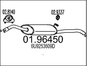 0196450 MTS Глушитель выхлопных газов конечный