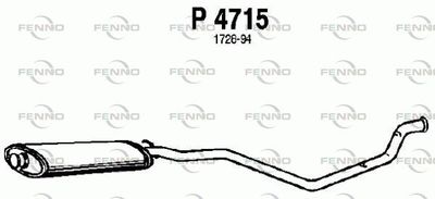 P4715 FENNO Средний глушитель выхлопных газов