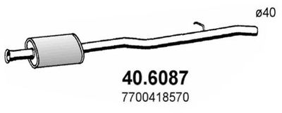 406087 ASSO Средний глушитель выхлопных газов