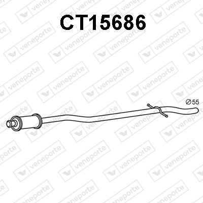 CT15686 VENEPORTE Предглушитель выхлопных газов