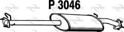 P3046 FENNO Средний глушитель выхлопных газов