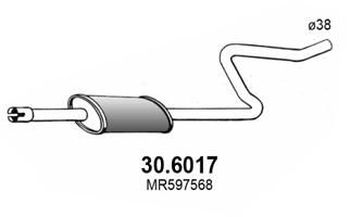 306017 ASSO Средний глушитель выхлопных газов