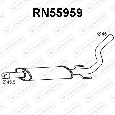 RN55959 VENEPORTE Предглушитель выхлопных газов