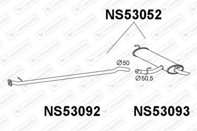 NS53052 VENEPORTE Глушитель выхлопных газов конечный