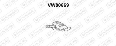 VW80669 VENEPORTE Средний глушитель выхлопных газов