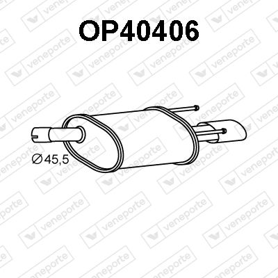 OP40406 VENEPORTE Глушитель выхлопных газов конечный