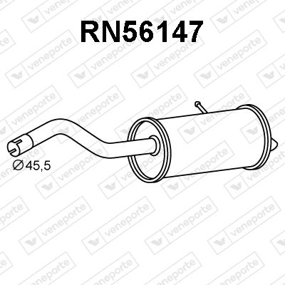 RN56147 VENEPORTE Глушитель выхлопных газов конечный