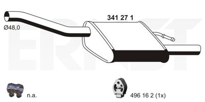 341271 ERNST Глушитель выхлопных газов конечный