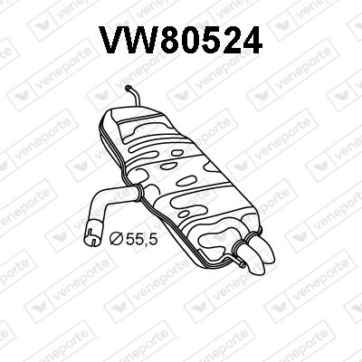 VW80524 VENEPORTE Глушитель выхлопных газов конечный