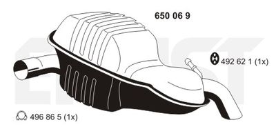 650069 ERNST Глушитель выхлопных газов конечный