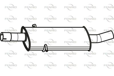 P3771 FENNO Средний глушитель выхлопных газов