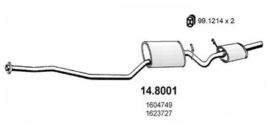148001 ASSO Средний  конечный глушитель ОГ