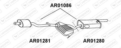 AR01281 VENEPORTE Предглушитель выхлопных газов