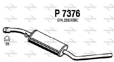 P7376 FENNO Средний глушитель выхлопных газов