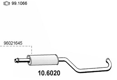 106020 ASSO Средний глушитель выхлопных газов