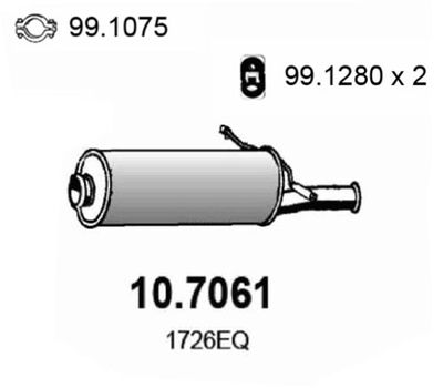 107061 ASSO Глушитель выхлопных газов конечный