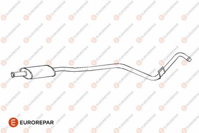 E12870A EUROREPAR Средний глушитель выхлопных газов