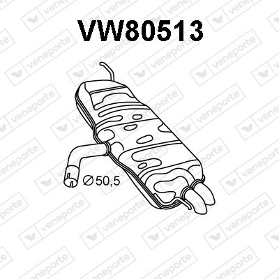 VW80513 VENEPORTE Глушитель выхлопных газов конечный