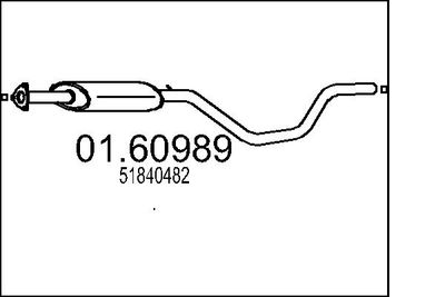 0160989 MTS Глушитель выхлопных газов конечный