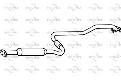 P4216 FENNO Средний глушитель выхлопных газов