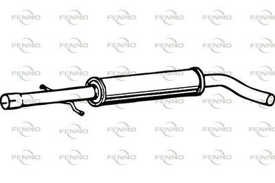 P1236 FENNO Средний глушитель выхлопных газов