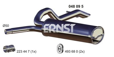 048095 ERNST Глушитель выхлопных газов конечный