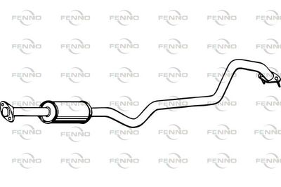P4248 FENNO Средний глушитель выхлопных газов