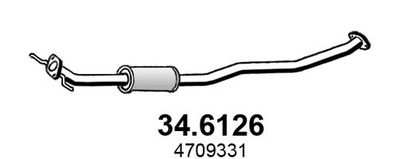 346126 ASSO Средний глушитель выхлопных газов