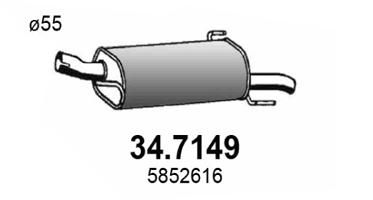 347149 ASSO Глушитель выхлопных газов конечный
