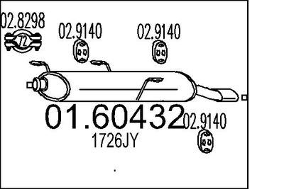 0160432 MTS Глушитель выхлопных газов конечный