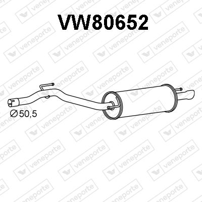VW80652 VENEPORTE Глушитель выхлопных газов конечный