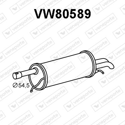 VW80589 VENEPORTE Глушитель выхлопных газов конечный