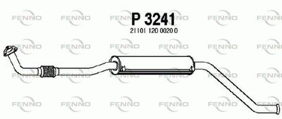 P3241 FENNO Средний глушитель выхлопных газов