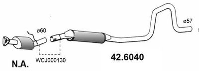 426040 ASSO Средний глушитель выхлопных газов
