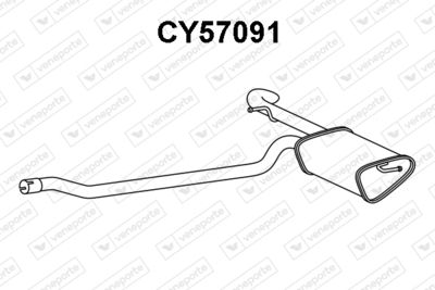 CY57091 VENEPORTE Глушитель выхлопных газов конечный