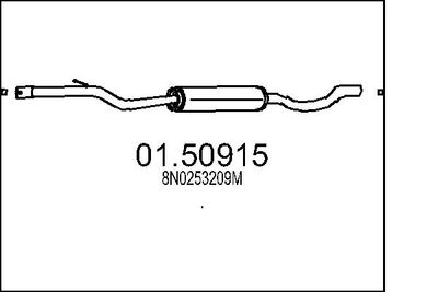 0150915 MTS Средний глушитель выхлопных газов