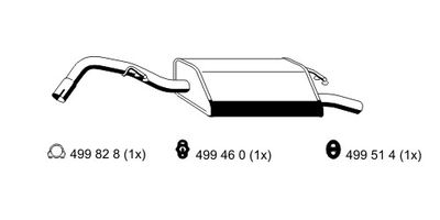 342209 ERNST Глушитель выхлопных газов конечный