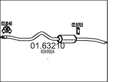 0163210 MTS Глушитель выхлопных газов конечный