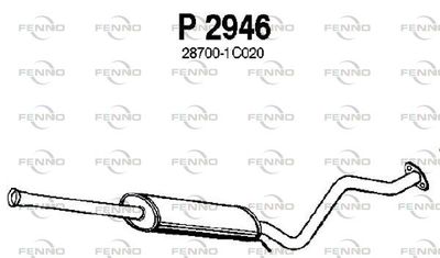 P2946 FENNO Средний глушитель выхлопных газов