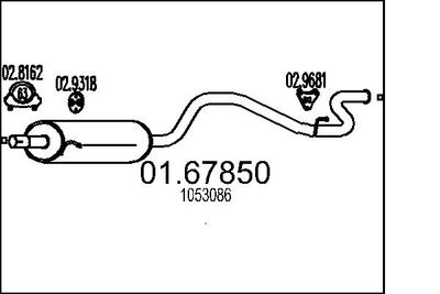 0167850 MTS Глушитель выхлопных газов конечный