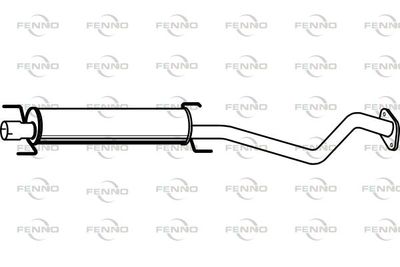 P4487 FENNO Средний глушитель выхлопных газов