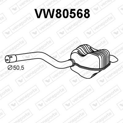 VW80568 VENEPORTE Глушитель выхлопных газов конечный