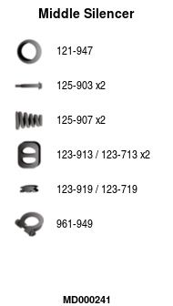 MD000241 FA1 Средний глушитель выхлопных газов
