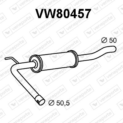 VW80457 VENEPORTE Предглушитель выхлопных газов