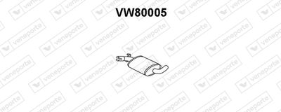 VW80005 VENEPORTE Средний глушитель выхлопных газов