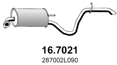 167021 ASSO Глушитель выхлопных газов конечный
