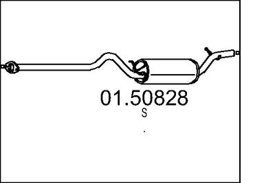 0150828 MTS Средний глушитель выхлопных газов