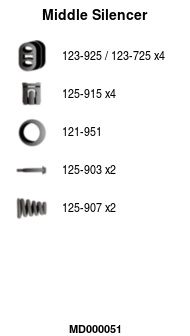 MD000051 FA1 Средний глушитель выхлопных газов