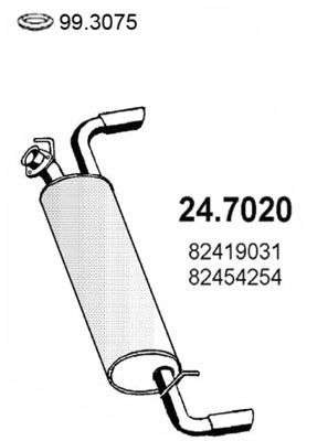 247020 ASSO Глушитель выхлопных газов конечный