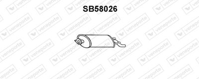 SB58026 VENEPORTE Глушитель выхлопных газов конечный